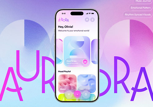 Tokyo Design Awards Winner - Aurora: A Music-Based Emotional Support App for ADHD Brains  by Ping Chen, Haowei Zang